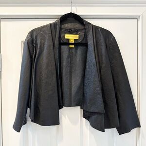 Catherine Malandrino Leather & Lace Jacket